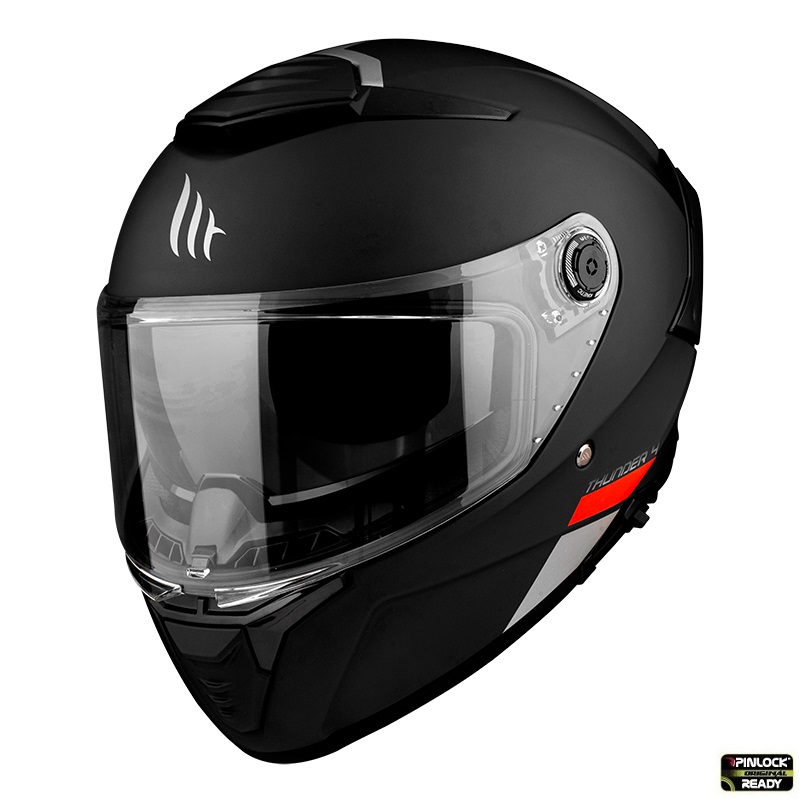 Casca integrala pentru scuter – motocicleta MT Thunder 4 SV A1 negru mat (ochelari soare integrati) – tip viziera MT-V-28B XXL (63/64cm)